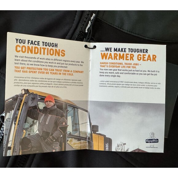 RefrigiWear Softshell Jacket NWT Mens XL Black Insulated Windproof Workwear049OR - Picture 9 of 13